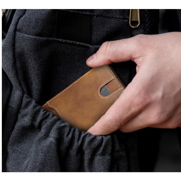 Wallet Smart Rfid Minimalist Front Pocket with ID Window, brown - Picture 7 of 7